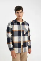 DEFACTO Regular Fit Plaid Lumberjack Flannel Long Sleeve Shirt