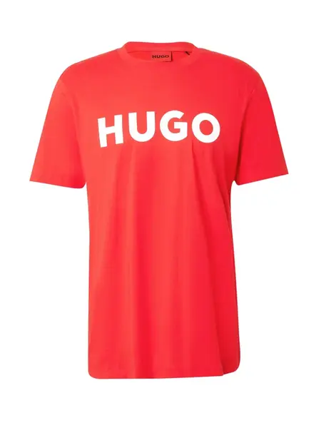 HUGO Tričko 'Dulivio'  svetločervená / biela
