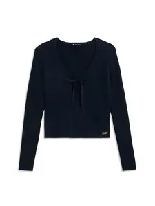 Tommy Jeans Kardigán  námornícka modrá