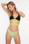 Trendyol černý bikini top s detaily na zavazování