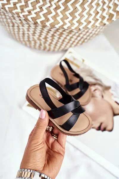 Child's Sandals Slip-on Black Bambino