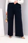 Plus size nohavice s vysokým pásom