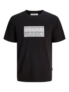 JACK & JONES Tričko 'JCOFusion'  sivá / čierna / biela