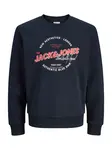 JACK & JONES Mikina  tmavomodrá / červená / biela