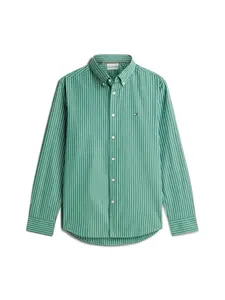 TOMMY HILFIGER Košeľa 'Flex'  nefritová / biela