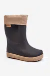 Boto Dětské Holínky S Podšívkou Snow Wave Gokids 981 Černo-Beige