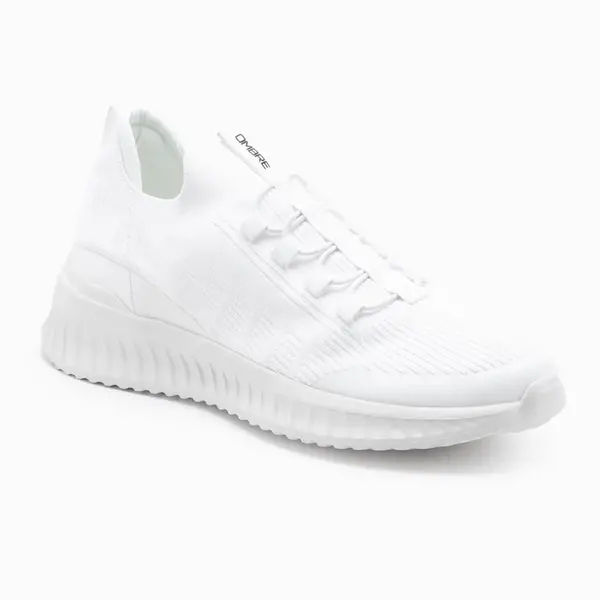 Ombre Men's slip-on sneaker shoes made of lightweight materials - white