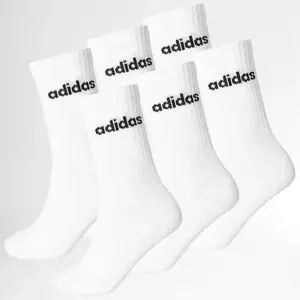 adidas Linear Crew Socks Cushioned Socks 6 Pair Pack L