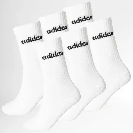 adidas Linear Crew Socks Cushioned Socks 6 Pair Pack L