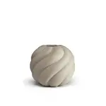 Váza Twist Ball, 12 cm, písková - COOEE