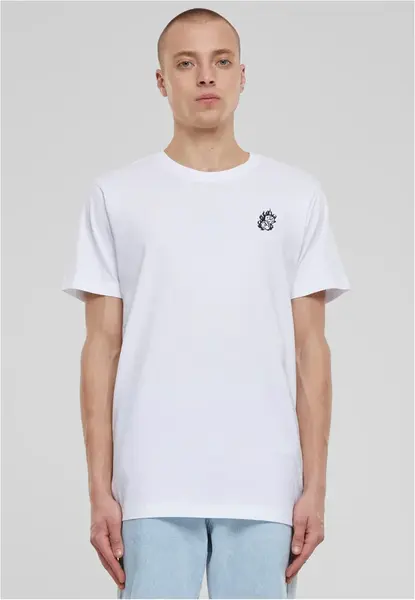 Men's T-shirt Dice Fire EMB white