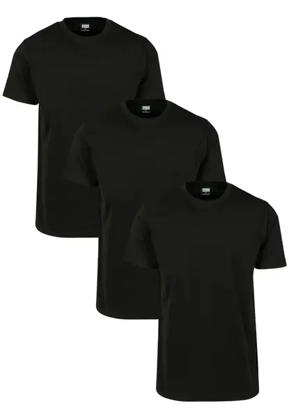 Basic T-shirt of 3 black/black/black