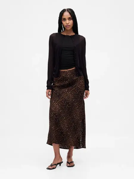 GAP saténová maxi sukňa