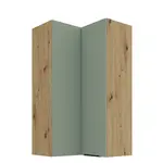 Horní rohová skříňka Aria 60x60 GN-108 2F (90°) Barva korpusu: Dub artisan, Barva dvířek: SA - Aquamarine AFM