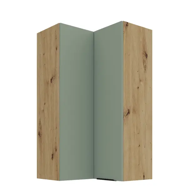 Horní rohová skříňka Aria 60x60 GN-108 2F (90°) Barva korpusu: Dub artisan, Barva dvířek: SA - Aquamarine AFM