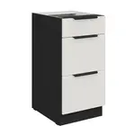 Spodní skříňka Aria 40 D 3S BB - Premium Box Barva korpusu: Černá, Barva dvířek: WH - Crystal white AFM