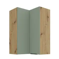 Horní rohová skříňka Aria 60x60 GN-90 2F (90°) Barva korpusu: Dub artisan, Barva dvířek: SA - Aquamarine AFM