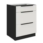 Spodní skříňka Aria 60 D 3S BB - Premium Box Barva korpusu: Černá, Barva dvířek: WH - Crystal white AFM