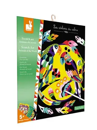 Atelier Mini - vyškrabovacie obrázky - zvieratká sveta