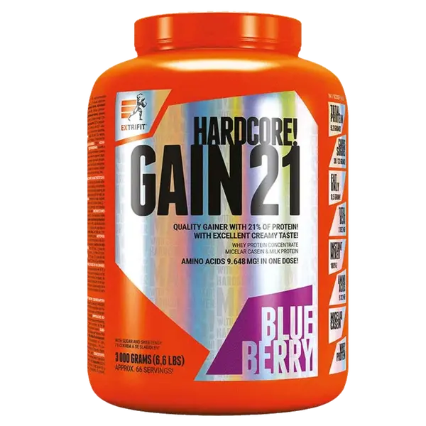 Extrifit Hardcore Gain 21 3kg - borůvka