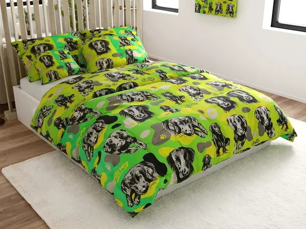 Bavlněné povlečení ARTEMIS zelené, 100% bavlna Rozměr povlečení: 70 x 90 cm | 140 x 200 cm