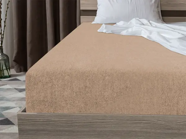 Froté plachta svetlo hnedé 160 x 200 cm