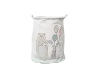 Kôš na hračky a bielizeň s potlačou BEAR 35x45 cm, biely