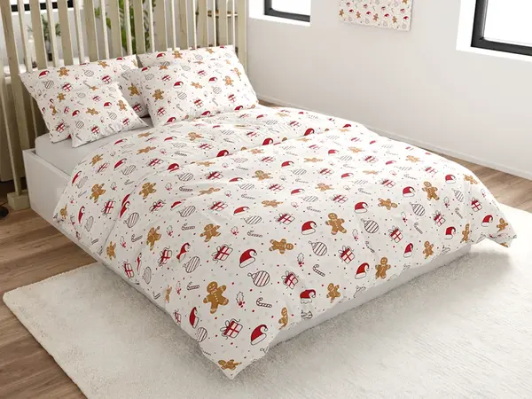 Bavlnené obliečky GINGER JOY biele Rozmer obliečky: 70 x 90 cm | 140 x 200 cm