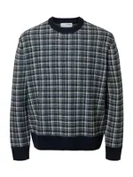 SELECTED Sveter 'SLHMikolas'  tmavomodrá / svetlomodrá / biela