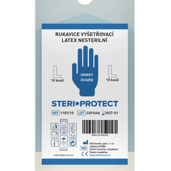 Steriwund Rukavice vyšetřovací latex nesterilní vel. L 10 ks