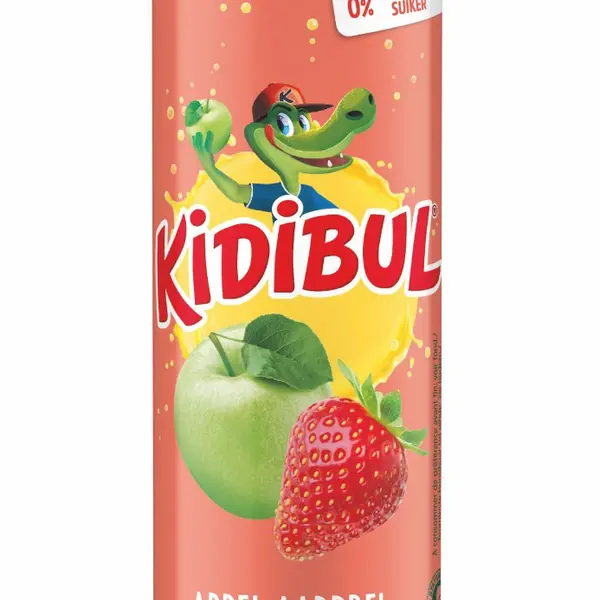 Kidibul Dětský šumivý nápoj 99% Jablko a jahoda 250 ml