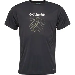 Columbia ZERO RULES LIGHT SS GRAPHIC CREW Pánske tričko, čierna, veľkosť