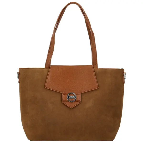 Trendy dámská koženková kabelka na rameno Coveri Hilari, hnědá