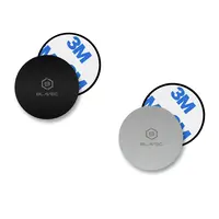 Blavec Metal Plate kovový pliešok pre magnetický držiak na mobil 40mm 2ks, čierny/strieborný