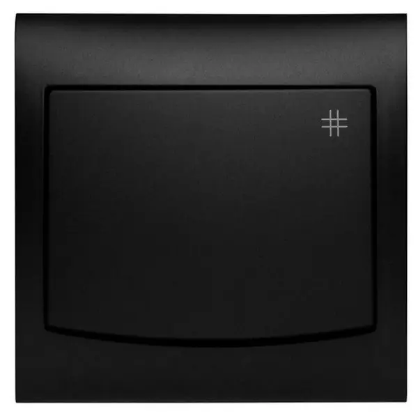 Vypínač krížový čierny mat LP-4V