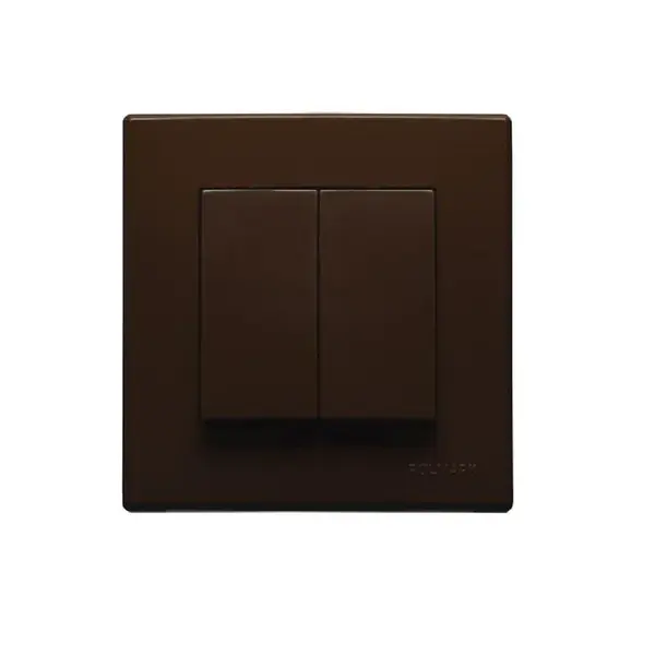 ŁP-2L Dvojitý vypínač hnedý