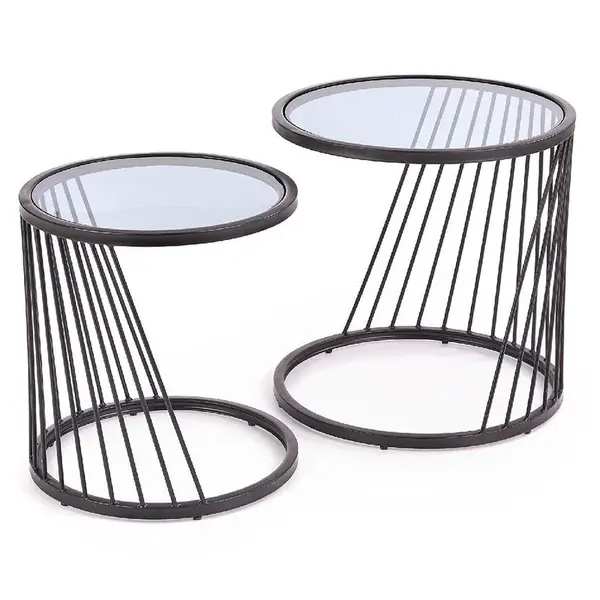 Konferenčný stolík Antilla dymová/čierna