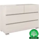 Komoda drevená borovica 4s Skandica Vestre Biely