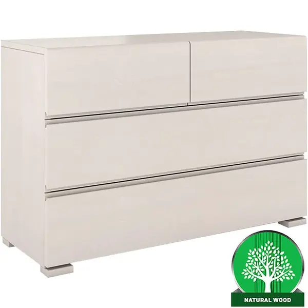 Komoda drevená borovica 4s Skandica Vestre Biely