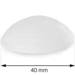 Dveřní zarážka průměr 40 mm samolepicí bílá 6 ks