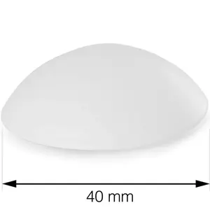Dveřní zarážka průměr 40 mm samolepicí bílá 6 ks
