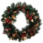 Vánoční věnec 40 cm červeno-zlatý