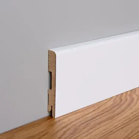 Podlahová lišta MDF FOGE LB1 120 biela polomatná