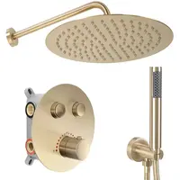 Sprchová súprava podomietková s termostatom LUNGO zlatá brúsená + BOX