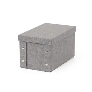 Skladací košík s patentkami v šedej farbe