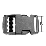 Přeska 40 mm plast černá