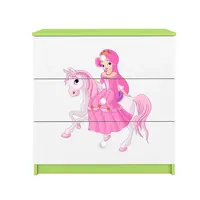 Dětská komoda Babydreams zelená - Princezna 1