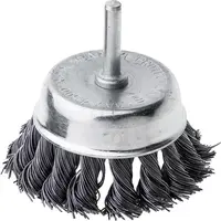 Kefa hrnčeková, 75 mm, so stopkou 6 mm, vlnitý oceľový drôt, Drel