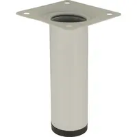 Okrúhla nábytková noha 10 cm biela