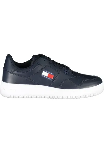 Tommy Hilfiger Men's Brand Logo Lace-up Non-Slip Sole Casual Navy Blue Sneaker